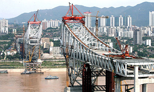 重慶的朝天門長江大橋 重慶的朝天門長江大橋